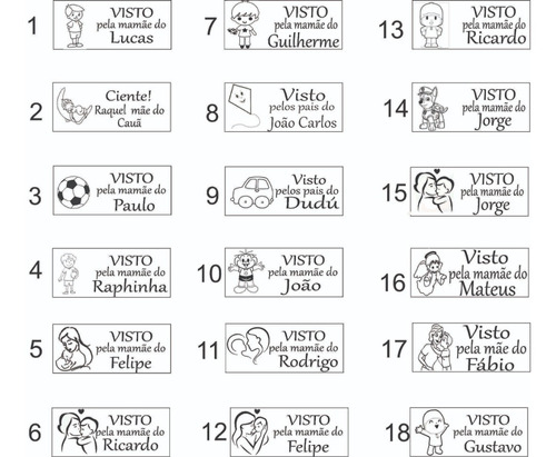 Carimbo Visto Pelos Pais :: Speedy Carimbos